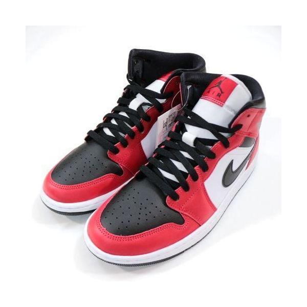 NIKE ナイキ AIR JORDAN 1 MID エア ジョーダン 1 ミッド 554724-069 US10(28cm) ホワイト×レッド×ブラック