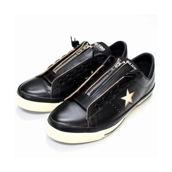CONVERSE ×Schott 26SS ONE STAR Z Schott ワンスター ジップ ショット 1AD062 US9(27.5cm) ブラック