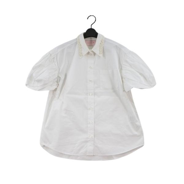 Simone Rocha ×  パール襟パフスリーブ 半袖シャツ Simone Rocha × パール襟パフスリーブ 半袖シャツ Simone Rocha