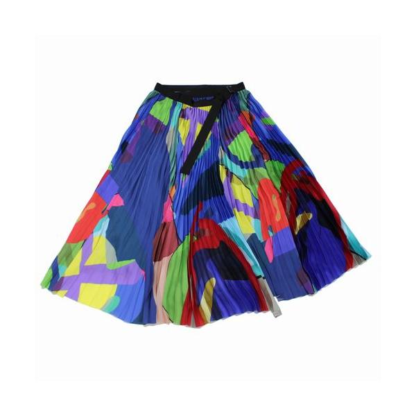 sacai × KAWS サカイ カウズ 21AW マルチカラー プリーツ スカート 1
