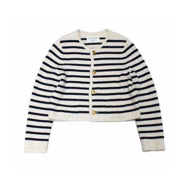 MACPHEE マカフィー 22AW ハーフミラノボーダー クルーネック