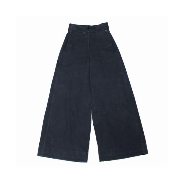 FUMIKA_UCHIDA フミカウチダ 24SS CANVAS HIGH-WAIST SAILOR PANTS キャンバス ハイウエスト セーラー パンツ 38 ブラック
