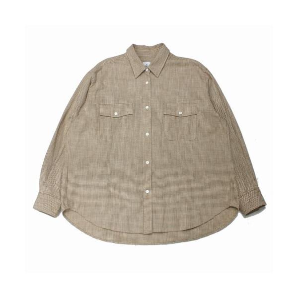 roku コットンチェックシャツ　ベージュ 6(ROKU) ロク 25SS コットンチェックシャツ ベージュ : unstitch