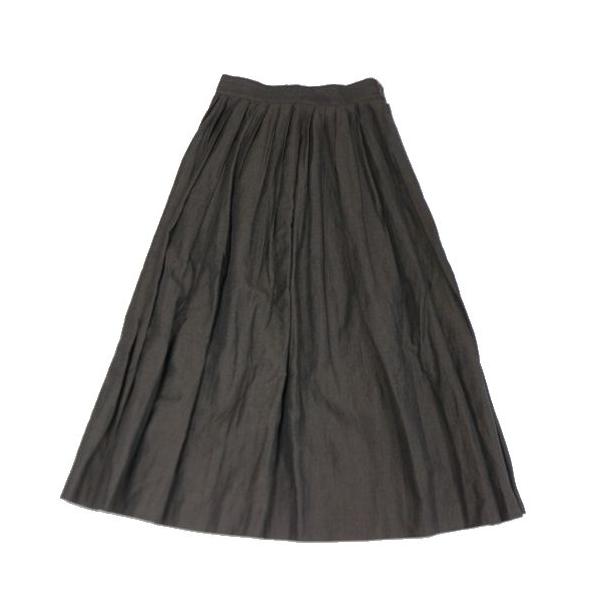 Lisette リゼッタ ウールリネン タックスカート ブラウン : unstitch