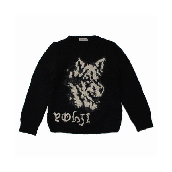 Yohji Yamamoto ヨウジヤマモト 犬柄 ニット 2 ブラック : unstitch