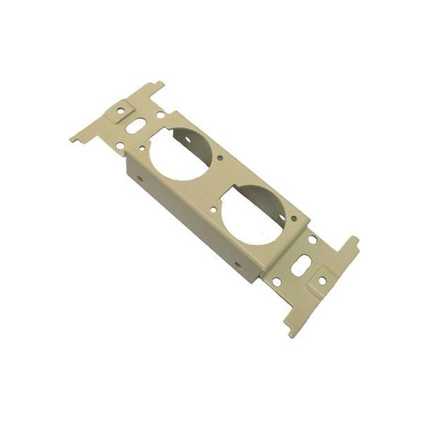 ・コンセントプレート用の金枠・ITTキャノンF77用・2ヶ穴タイプ・1個入・レセプタクルの取り付け用ネジが付属　（M2.6ナベネジ　4本）