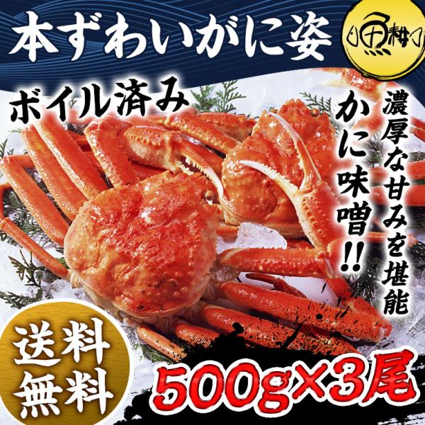 ズワイガニ 姿 ボイル 1.5kg 500g×3尾 冷凍 ずわいがに カニ か ズワイガニ 姿 ボイル 1.5kg 500g×3尾 冷凍 ずわいがに カニ か