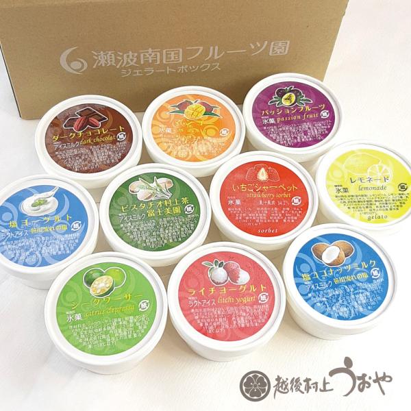 【送料無料】夏季限定ジェラート10個詰合せ（ご注文受付9月20日まで、お届けは9月30日まで）