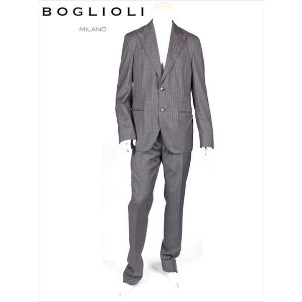 BOGLIOLI ボリオリ 2B ストライプ セットアップスーツ グレー サマー 