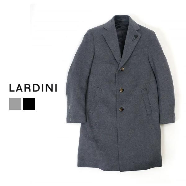 LARDINI ラルディーニ メンズ ウール チェスターコート グレー LARDINI ラルディーニ メンズ ウール チェスターコート グレー
