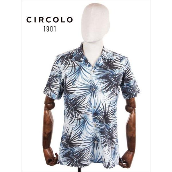 ☆希少 XXLサイズ☆ CIRCOLO 1901 半袖 シャツ 葉柄 ボタニカル