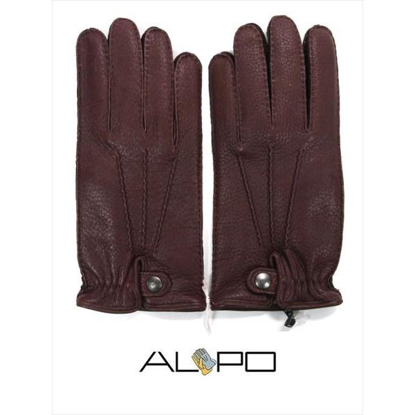 ALPO 【セール】ALPO アルポ レザーグローブ ダークブラウン 鹿 ALPO 【セール】ALPO アルポ レザーグローブ ダークブラウン 鹿