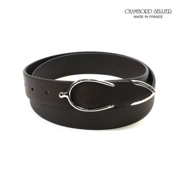 CHAMBORD SELLIER（シャンボールセリエ） CATUS シボ革 ベルト マロン