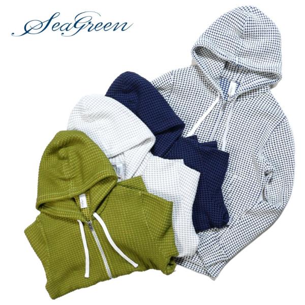 SEAGREEN（シーグリーン） ONI WAFFLE HOODIE メンズ オニワッフル