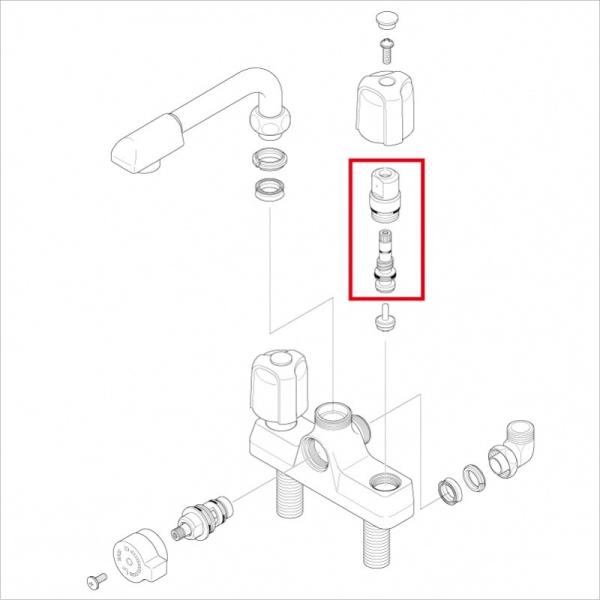 KVK Z639K/800 KF204FZ�p�ؑփ{���l�b�g(����n�p)�Œ肱�܎d�l KVK��C���i���\�����i