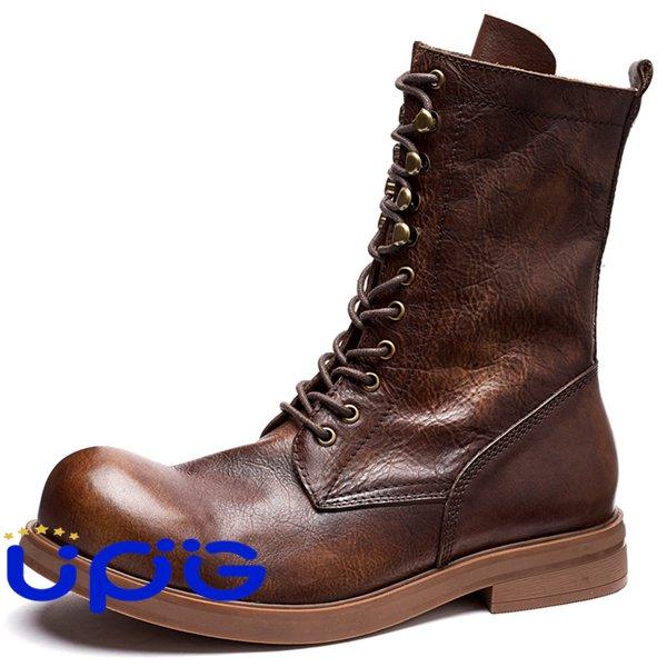 レザー 本革ブーツ レトロ ワークブーツ メンズ ハイカット 作業  