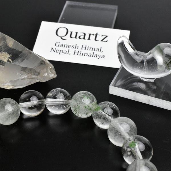 3点セット ガネーシュヒマール産 水晶 ブレスレット 勾玉 原石 