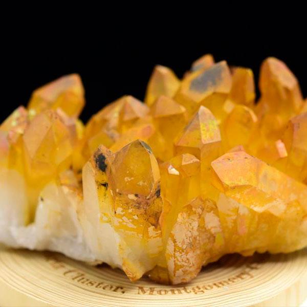 アーカンソー 水晶 ゴールデンクォーツ クラスター (約513g) 原石