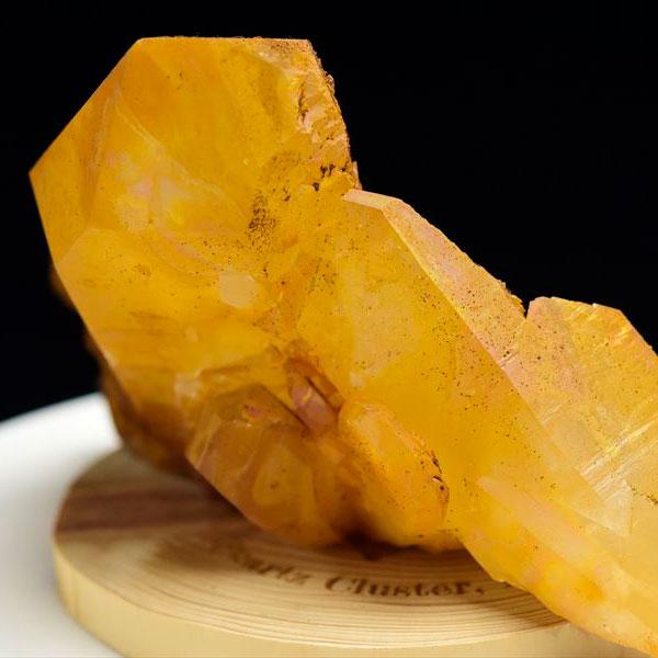 アーカンソー 水晶 ゴールデンクォーツ クラスター (約611.5g) 原石 