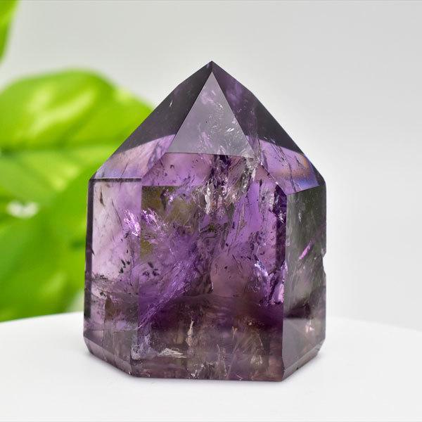 アメジスト ファントム (訳あり品) ポイント 六角柱 ブラジル産 幻影紫