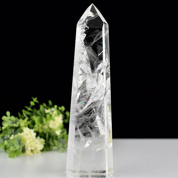水晶 特大 AAAAA (約1.62kg) 六角柱 ポイント 極上虹入り バイーア州