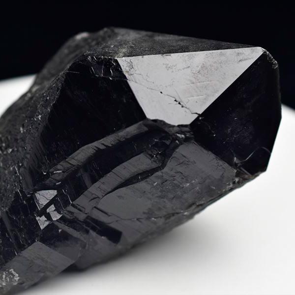 黒水晶 モリオン (約524g) クラスター 原石 中国 山東省産 単