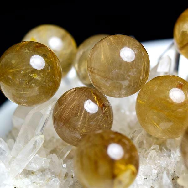 種類お任せ (約20〜21mm珠) ゴールドルチルクォーツ