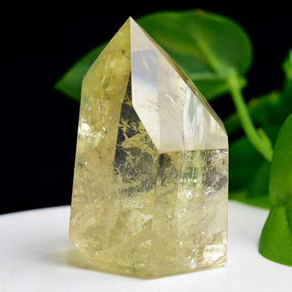 シトリン ポイント 六角柱 ブラジル産 非加熱 天然 11月誕生石 黄水晶  