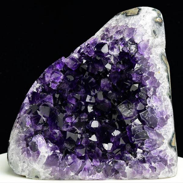 アメジスト クラスター (約1590g) カットベース 原石 ウルグアイ