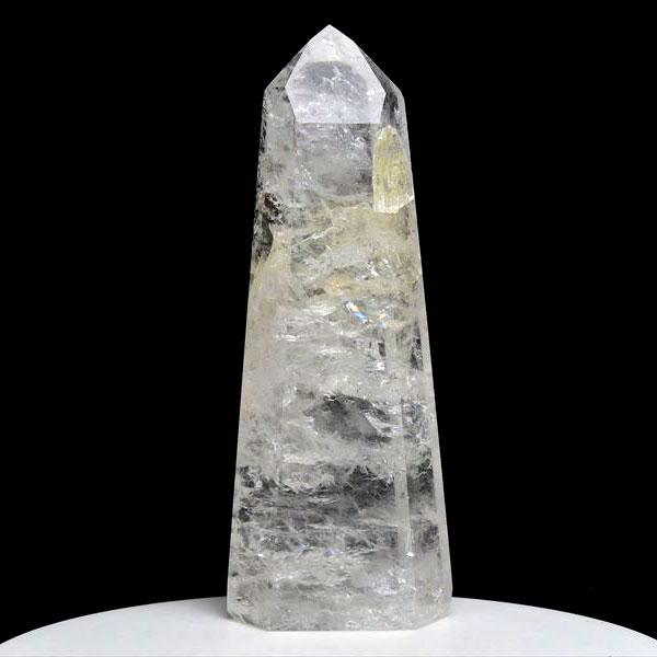 水晶 六角柱 ポリッシュ ポイント (約704g) 虹入り ブラジル バイーア 