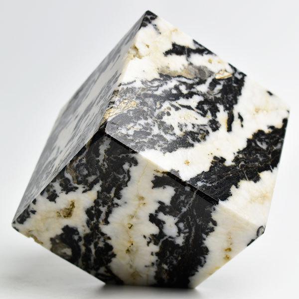 ゼブラマーブル 大理石 キューブ型 置物 アメリカ ユタ州産 マーブル石