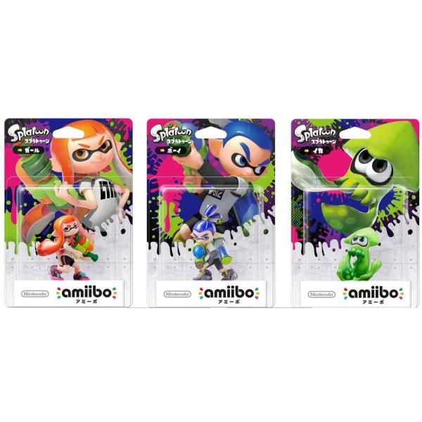 amiibo スプラトゥーンシリーズ 3種セット（ガール ボーイ イカ