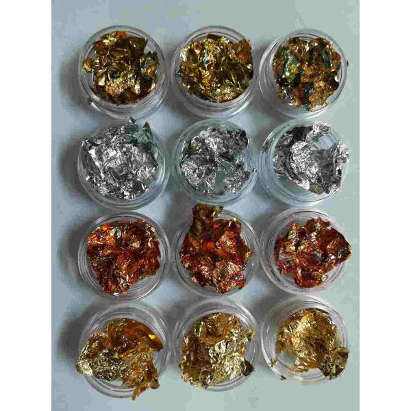 金箔 銀箔 銅箔 混箔 ネイル ホイル 12個セット フィルム ネイル ジェルネイル カラージェル プチプラ アウトレット