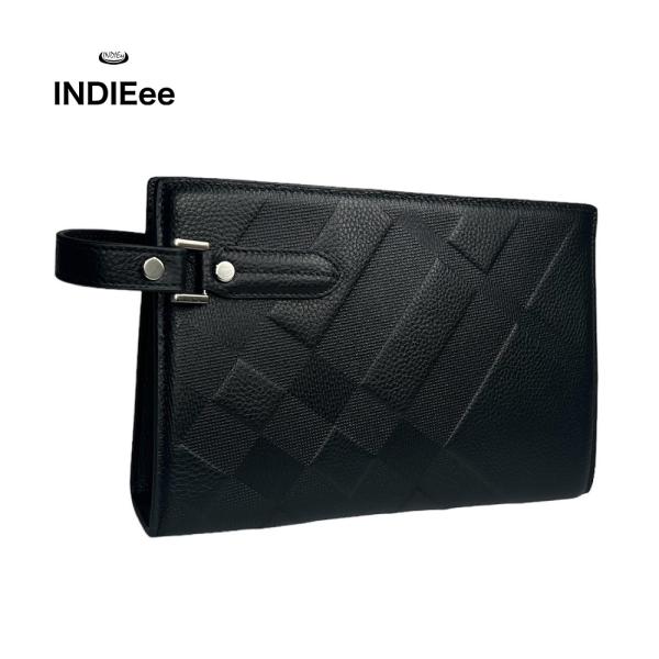 leather craft by Emi ポーチ セカンドバッグ レザー ロゴ MURA クラッチバッグ メンズ L字ファスナー セカンドバッグ