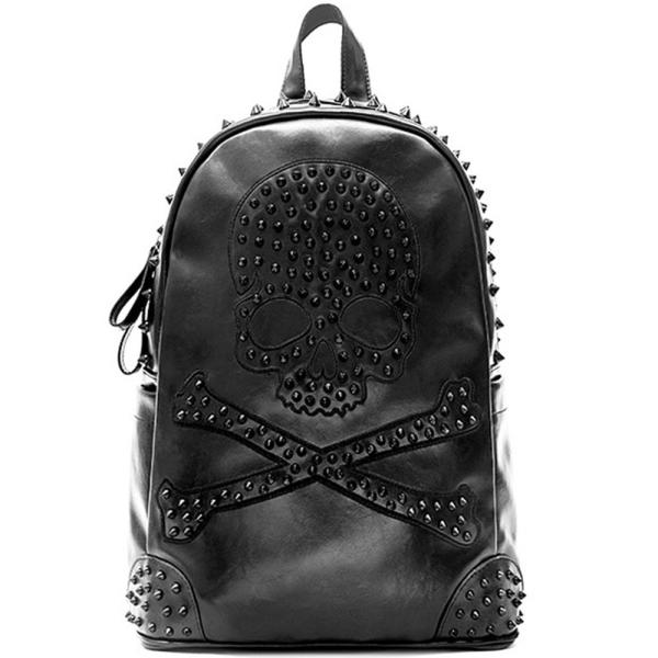 Philipp Plein スタッズ スカル シープレザー 本革 リュック Philipp Plein スタッズ スカル シープレザー 本革 リュック