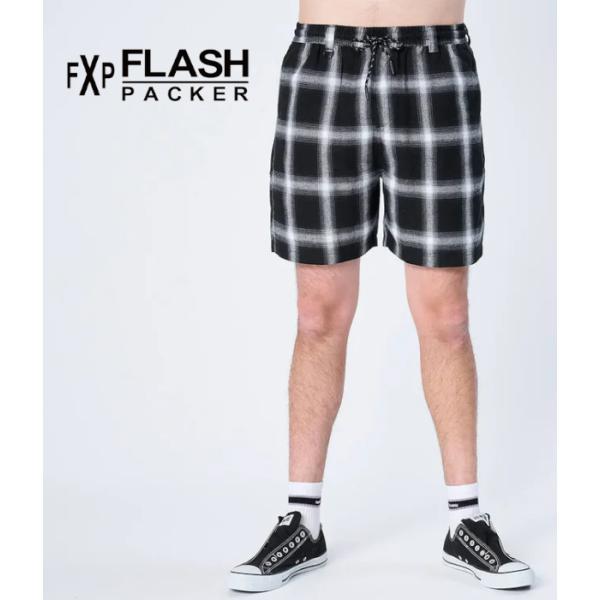 FLASH PACKER フラッシュパッカー XNHP-UK EASY オンブレチェック イージーショーツ メンズ 短パン カジュアル ハーフパンツ 男性 春夏