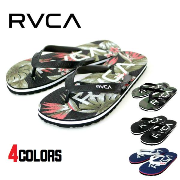 RVCA ルーカ TRENCH TWN 3 SANDAL ビーチサンダル メンズ カジュアル スポーツ ビーサン シンプル ロゴ ギフト 花柄 ボタニカル ネイビー 紺