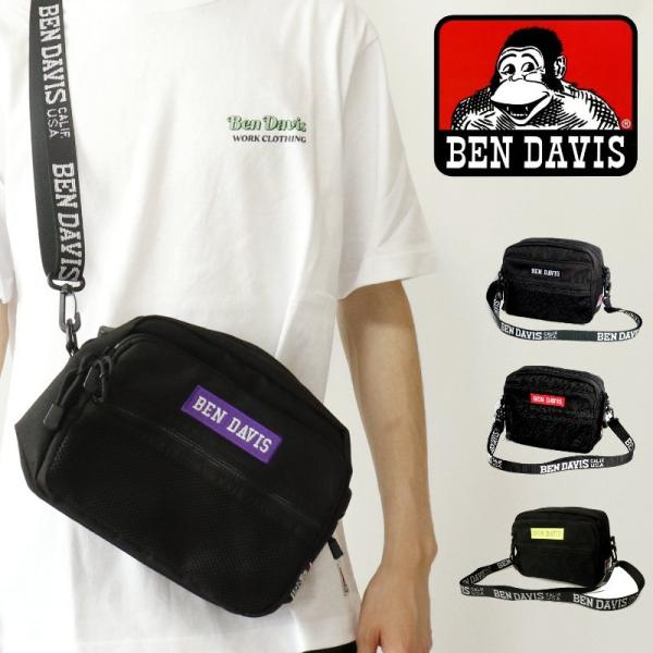 BEN DAVIS ベンデイビス LOGO TAPE SHOULDER ショルダーバッグ ボディバッグ ロゴ コンパクト 鞄 BAG 旅行 トラベル 通勤 通学 カジュアル ギフト プレゼント
