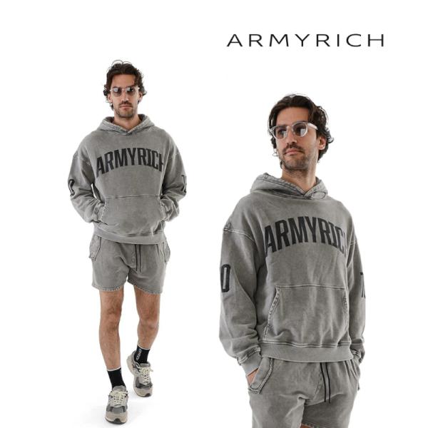 ARMYRICH アーミーリッチ ピグメント加工オーバーサイズセットアップ メンズ ルームウェア スウェット 男性 上下セット カジュアル スポーツ