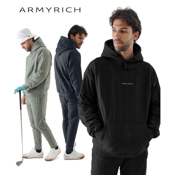 ARMYRICH アーミーリッチ 裏ボアキルティングパーカーセットアップ 上下セット パーカー＆パンツ メンズコーデ おしゃれ ブランド 防寒 ゴルフ