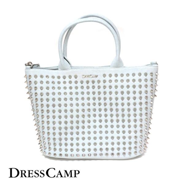 ドレスキャンプ Dress Camp バッグ レディース スタッズ 鞄 Bag スタッズ2wayデニムトートバッグ ホワイト 白 Dsll 1010 Upper Gate 通販 Yahoo ショッピング