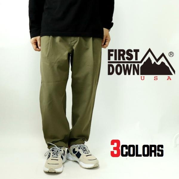 FIRST DOWN �t�@�[�X�g�_�E�� STRETCH ACTIVE PANTS �A�N�e�B�u�p���c �����Y �{�g���X �J�W���A�� �X�g���b�` �J�[�L �u���E�� �u���b�N