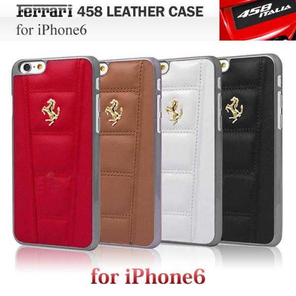 Ferrari tF[CZX iphone6 {v n[h P[X  [458 Leather Hard Case for iPhone6]