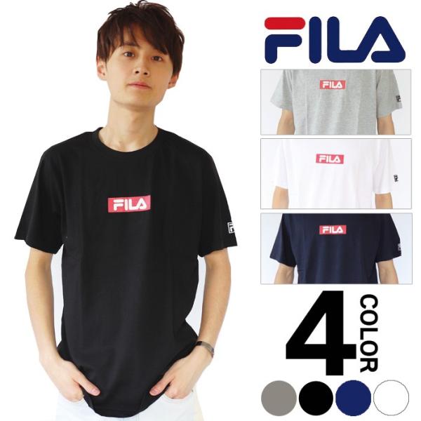 フィラ Tシャツ Men's ボックスロゴプリントTシャツ 半袖 tシャツ ロゴ メンズ レディース