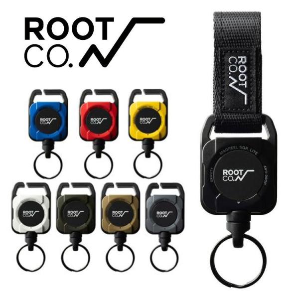 ROOT CO. ルート GRAVITY MAG REEL SQR. LITE コードリール キャンプ 登山 ギア アウトドア 釣り トレッキング カラビナ キーホルダー