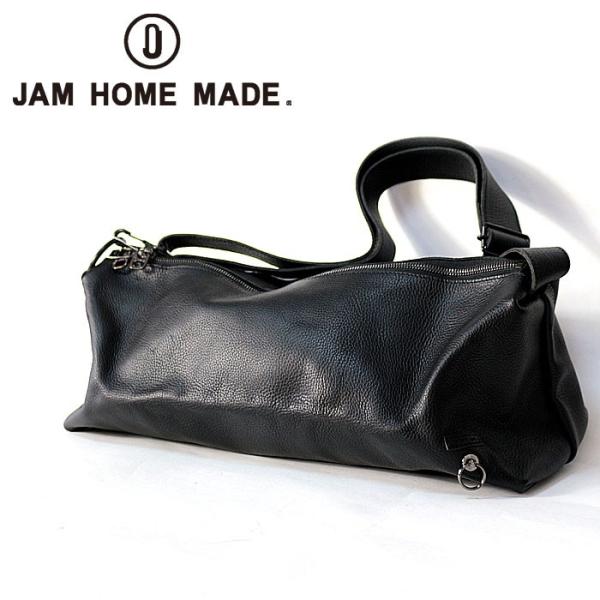 JAM  MADE ブラックライドショルダーバッグ レザー 大容量 JAM HOME MADE ジャムホームメイド ブラックライドショルダー