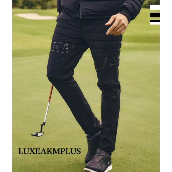 LUXEAKMPLUS リュクスエイケイエムプラス パデッドドッキングパンツ メンズ ウォームパンツ スポーツ ゴルフ GOLF 防寒 おしゃれ ブランド