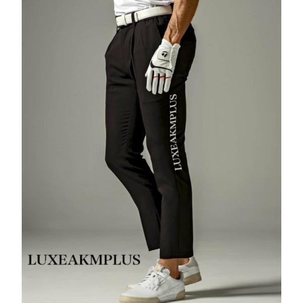 SALE セール LUXEAKMPLUS リュクスエイケイエムプラス サイドロゴスラックス ゴルフ GOLF スポーツ ストレッチ