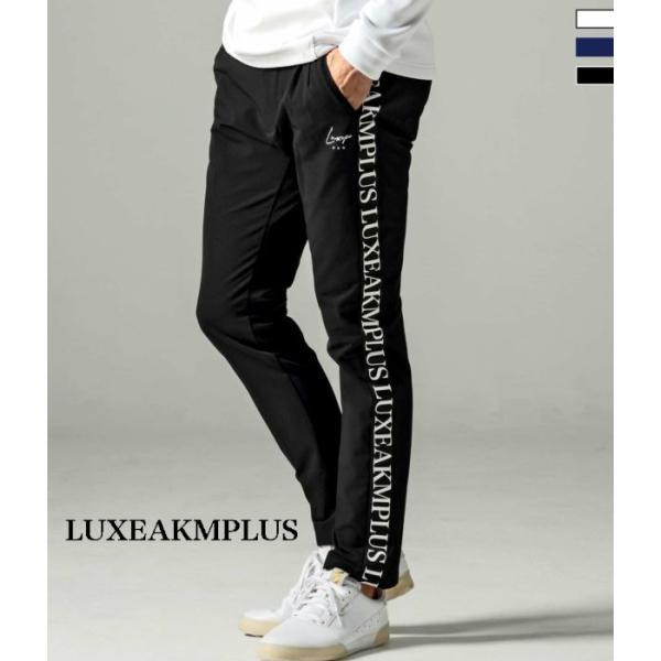 SALE セール LUXEAKMPLUS リュクスエイケイエムプラス サイドロゴソフトシェルスラックスパンツ ゴルフ GOLF スポーツ ストレッチ