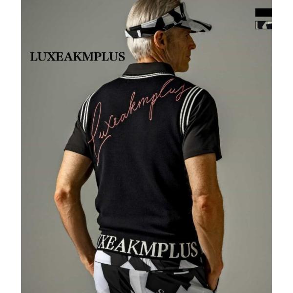 LUXEAKMPLUS リュクスエイケイエムプラス カーシヴロゴニットベスト ゴルフ GOLF メンズ カジュアル スポーツ